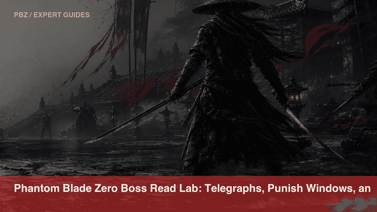 Phantom Blade Zero Boss Read Lab: Telegraphs, Punish Windows, and Panic Mistakes official or store media reference