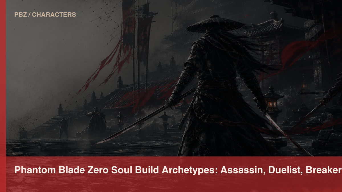 Phantom Blade Zero Soul Build Archetypes: Assassin, Duelist, Breaker, and Counter Specialist official or store media reference